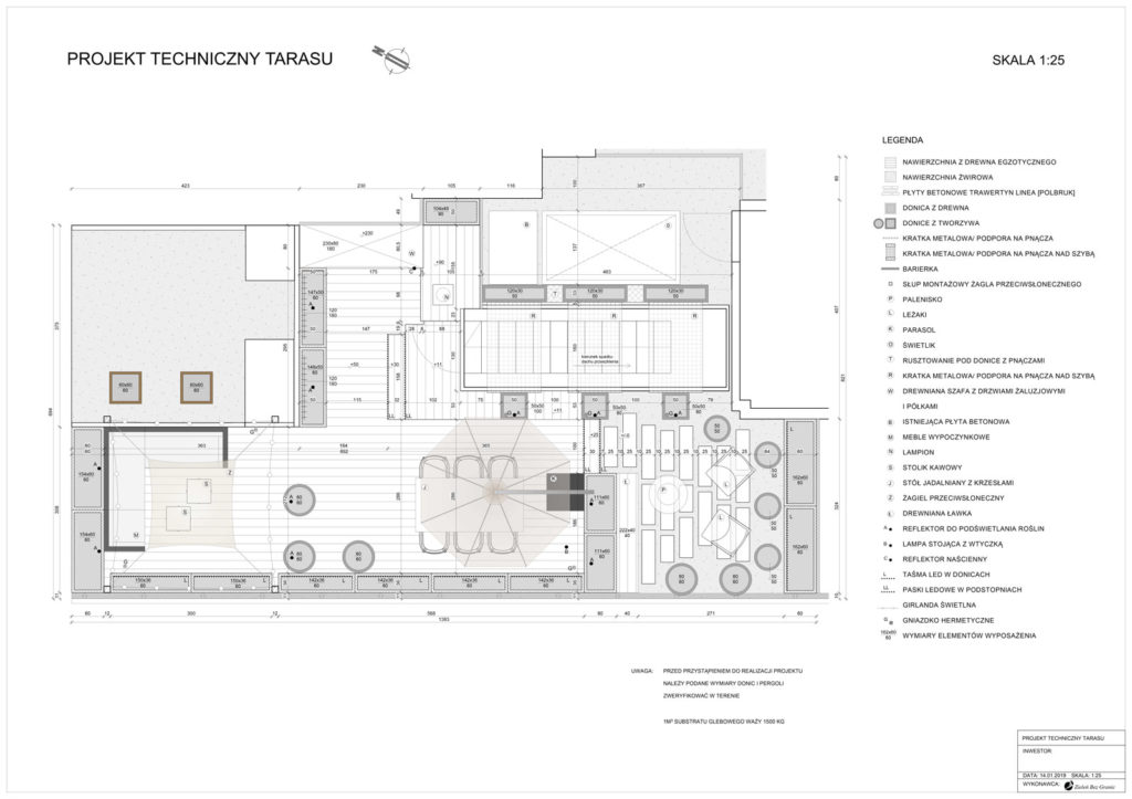 projekt techniczny tarasu